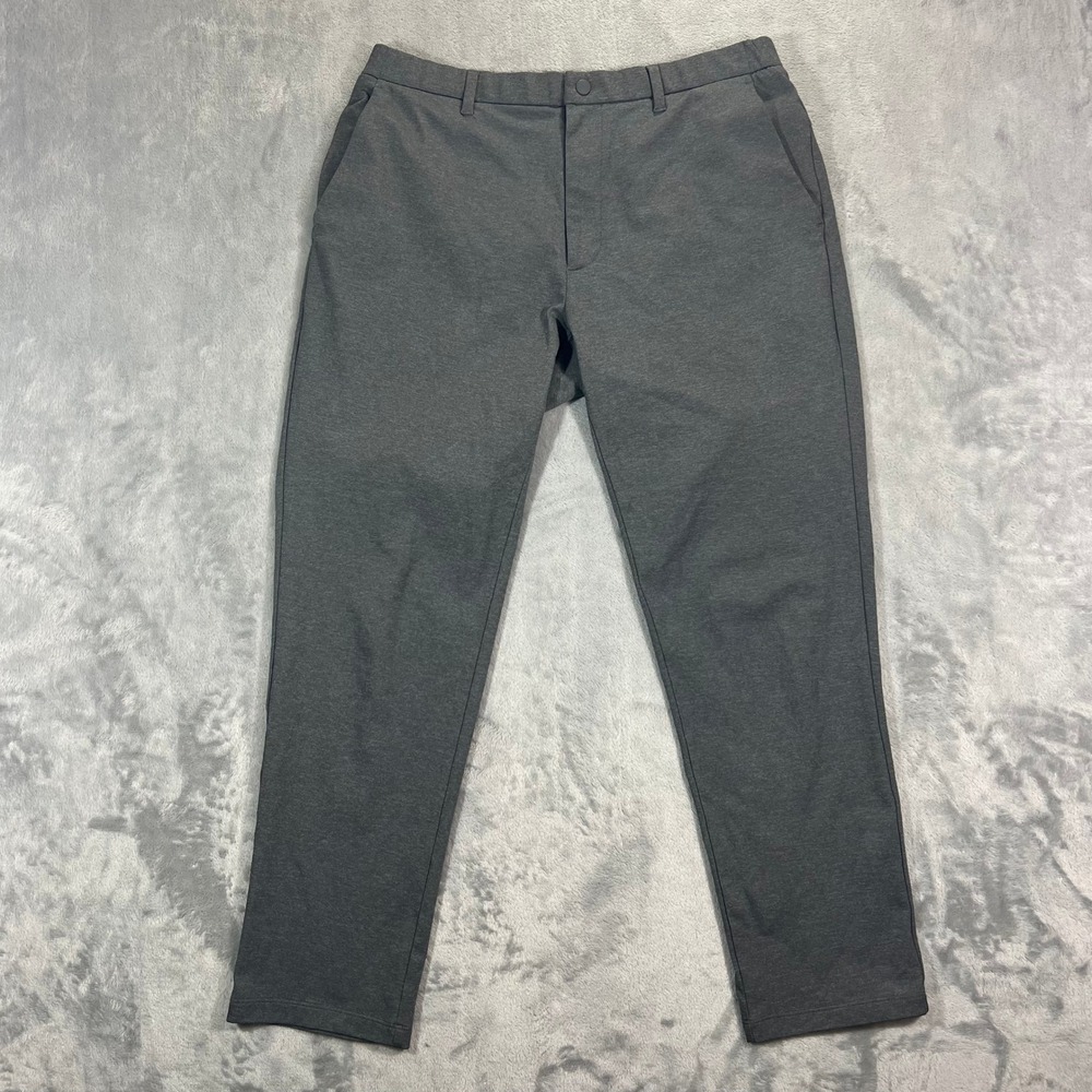 UNIQLO Dry-EX Ultra Stretch Ankle Length Pants Men Large Gray 341-404154 Slim